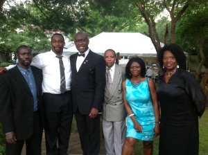 African professionals gathered in Long Island to  raise money for Dr Bola Omotosho (3rd from the left).